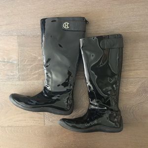 Cole Haan Black Patent Rain Boots Size 6B